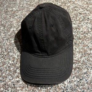 Black OC Headwear baseball cap with leather strap